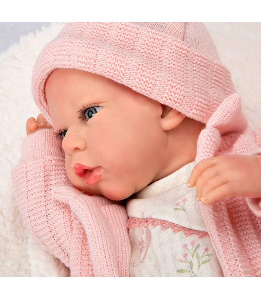 Bebé Reborn Arias 40 cm Marta Rosa con Manta 98165 - Imagen 3