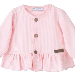 Chaqueta rodas volante rosa bebé Calamaro