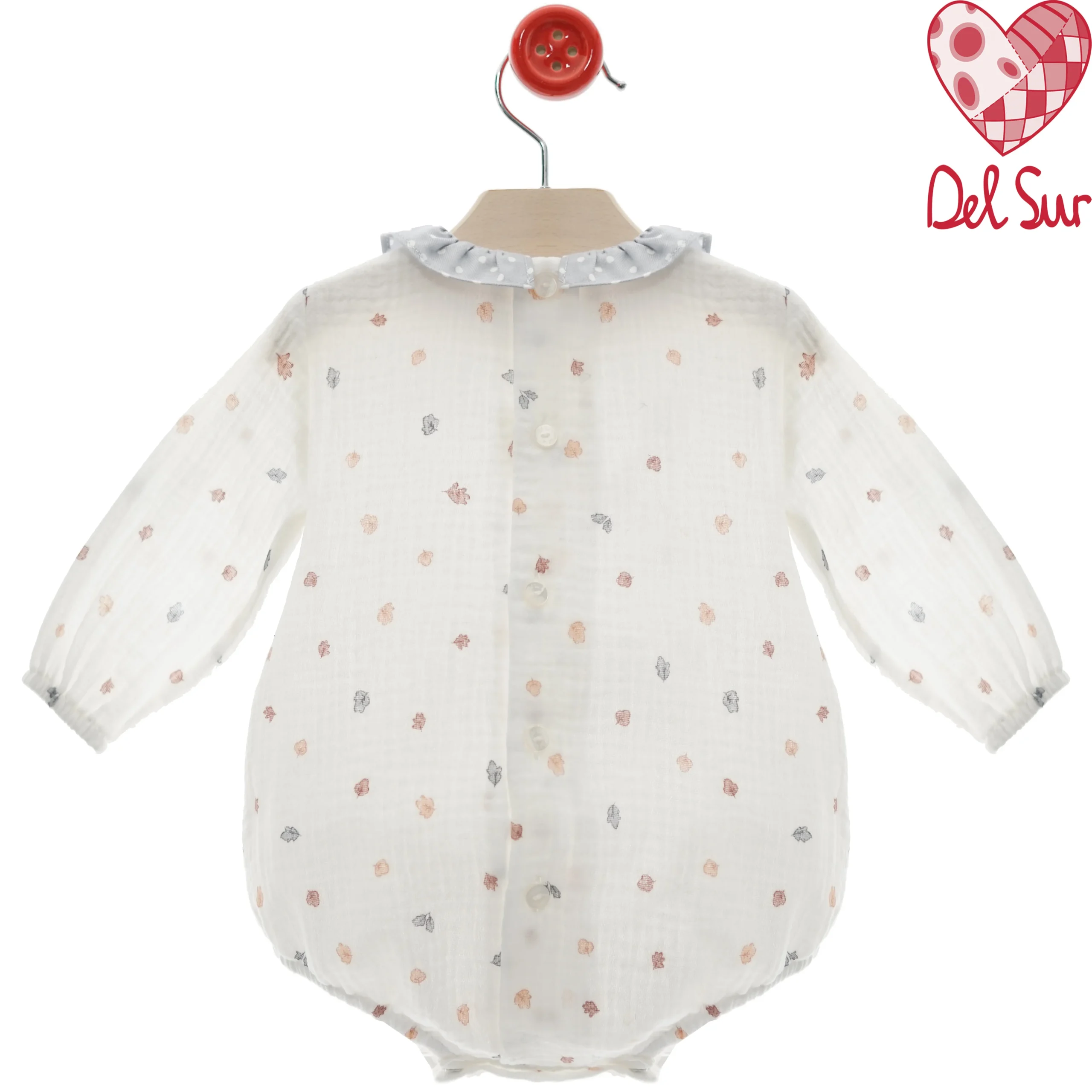 Bombacho bebé niño Entretelas con cuello bebé y estampado otoñal – Del Sur (1-24 meses) - Imagen 2
