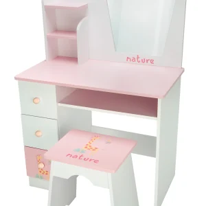 Tocador Nature de madera con taburete – Colección Nature Arias 🪞✨