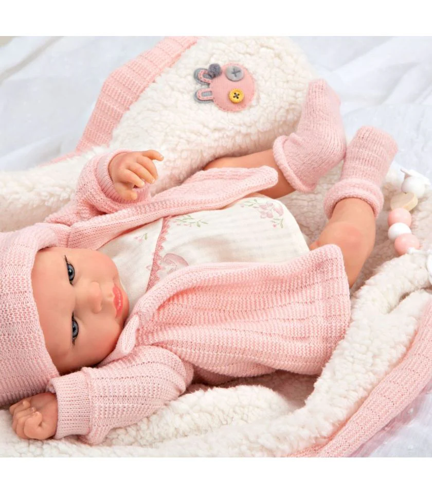 Bebé Reborn Arias 40 cm Marta Rosa con Manta 98165 - Imagen 2
