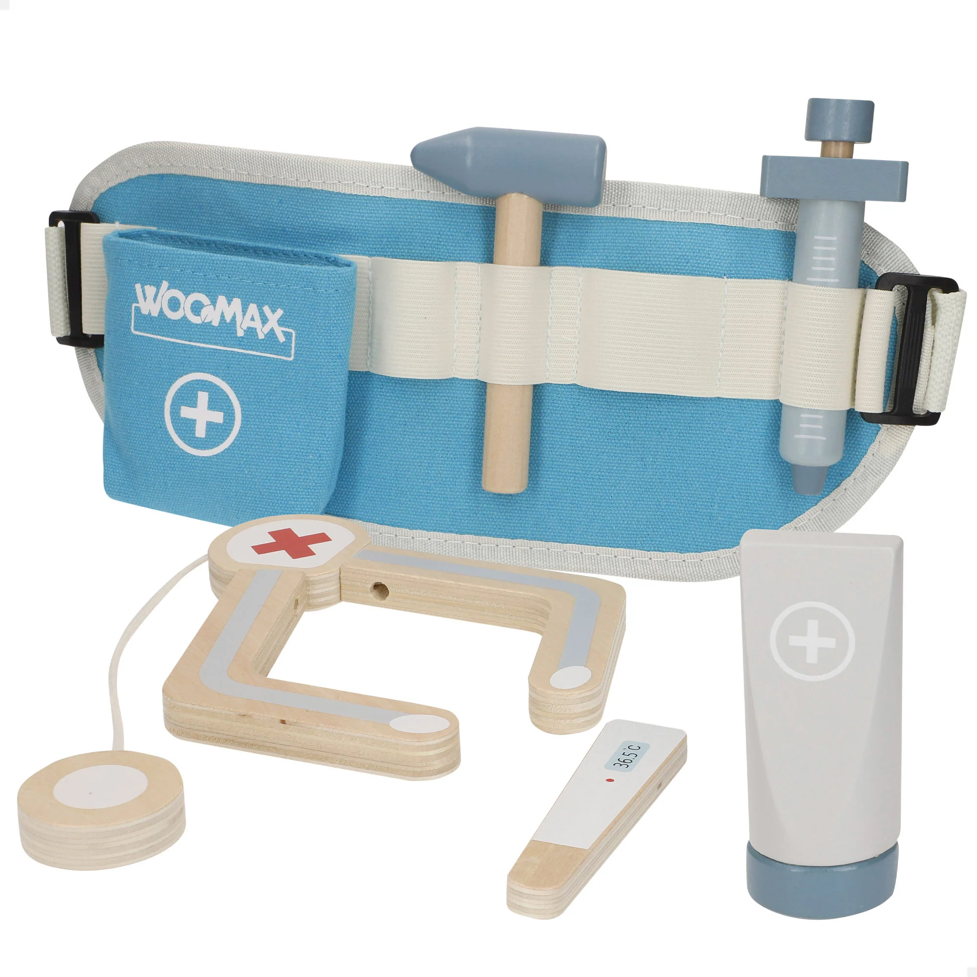 Cinturón de Doctor de Madera con Accesorios (+3 Años)-Woomax – - Imagen 2