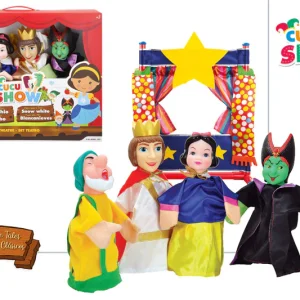 Set de Teatro con 4 Marionetas – Blancanieves 44×60 cm