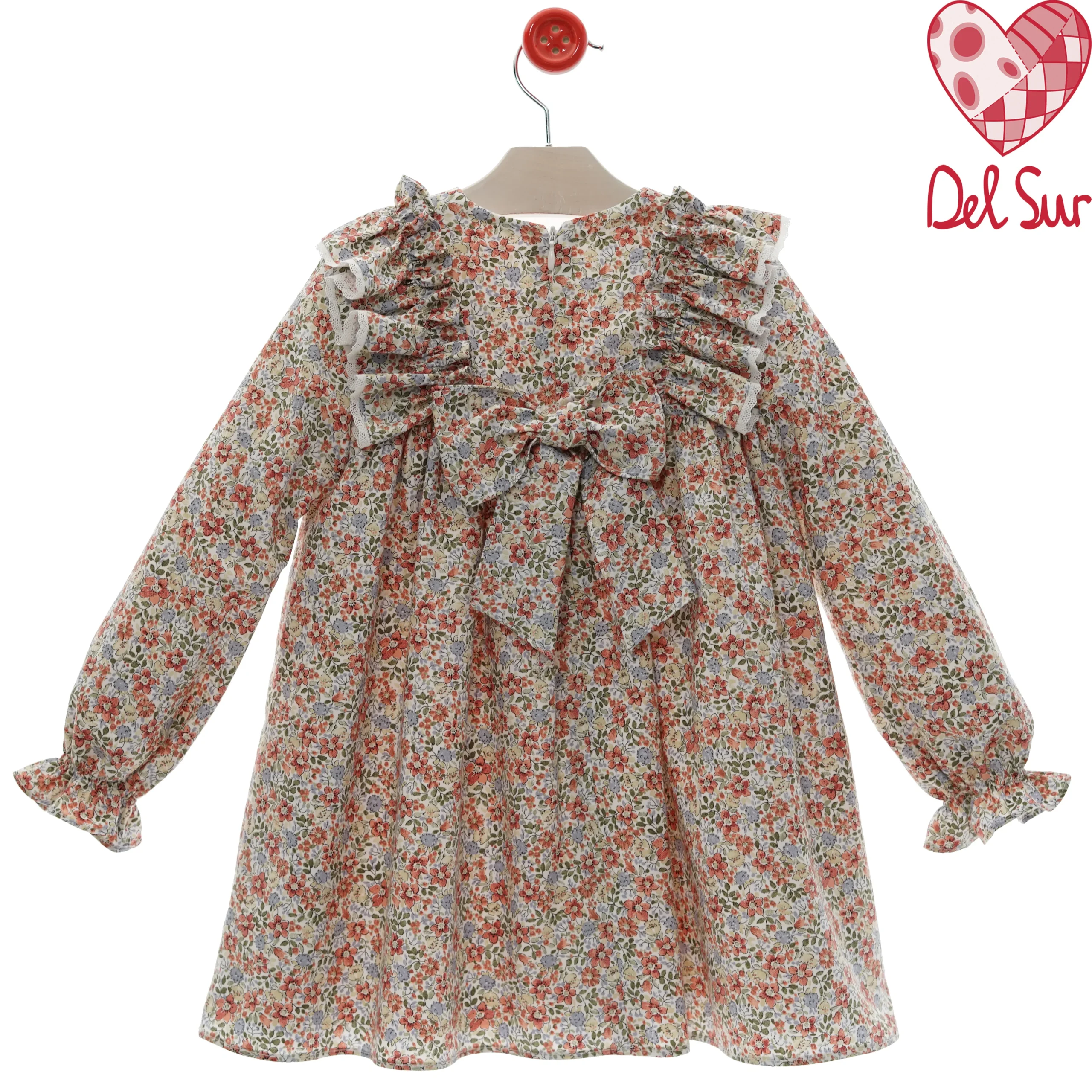 Vestido niña estampado floral | Del Sur 1-10 años 🌼 - Imagen 2