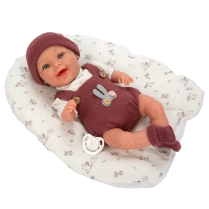 Muñeca con Peso Elegance Gadi Granate con Cojín – 35 cm