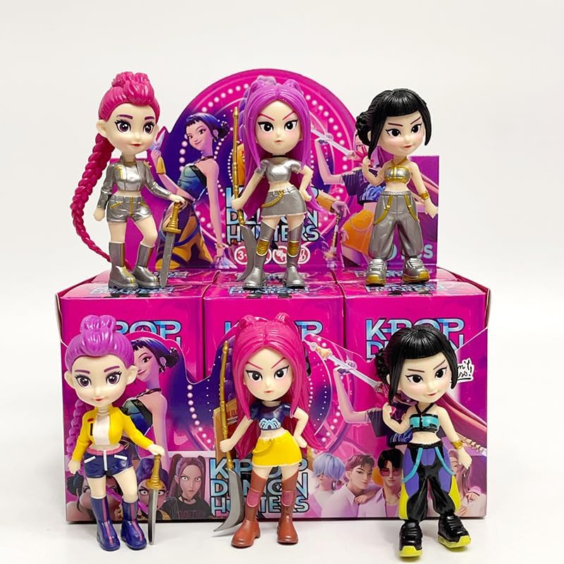 Figuras Huntrix KPOP 1 Piezas – Figuras Anime de Colección de Rumi, Mira, Zoey & Saja Boys en PVC, Juguetes de Decoración para Regalo Original a Niños y Fans hay 6 diferentes tocan según stock - Imagen 3