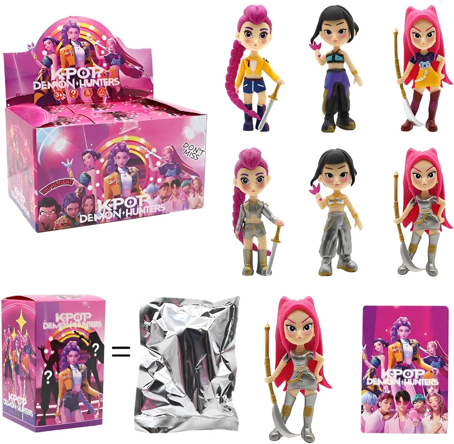 Figuras Huntrix KPOP 1 Piezas – Figuras Anime de Colección de Rumi, Mira, Zoey & Saja Boys en PVC, Juguetes de Decoración para Regalo Original a Niños y Fans hay 6 diferentes tocan según stock - Imagen 2
