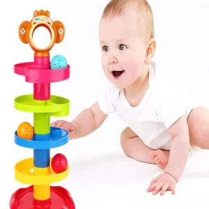 Ball Drop Roll Swirling Tower Toy Color Brillante Niños Kid Juguete Educativo