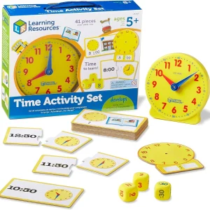Learning Resources Juego de actividades de tiempo, 41 piezas, a partir de 5 años