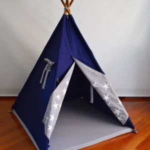 Teepee Azul Oscuro/ gris estrella