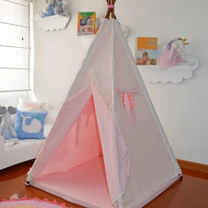 Teepee Beige/rosa doble encaje