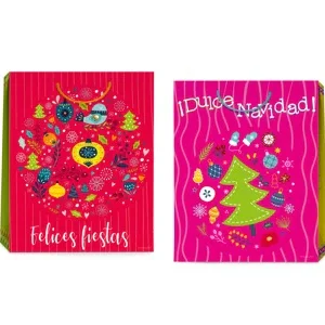 4 Bolsas de regalo Navidad 13x10 pulg Conjunto Navideño