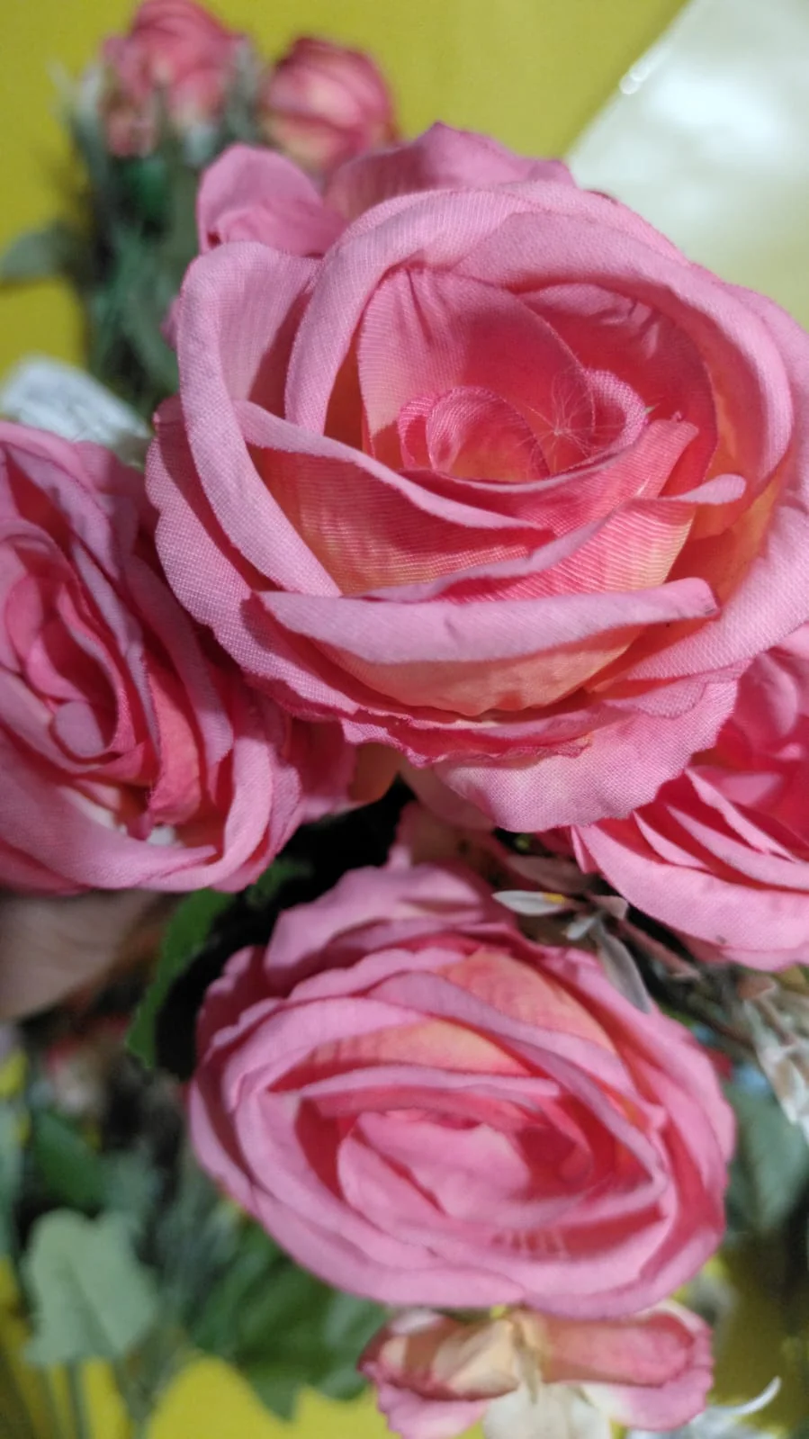 Rosas artificiales 29 cm para decoración 4pz - Imagen 3