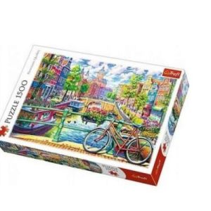 PUZZLE BICICLETA CANAL DE AMSTERDAM 1500 PIEZAS