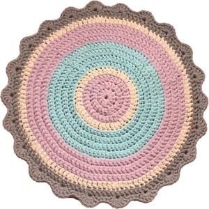 Tapete Rosado/Gris/Verdementa/Crudo